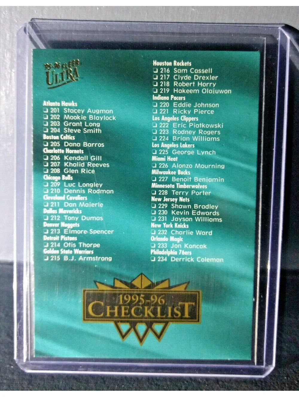 1995-96 Checklist Fleer Ultra #349 Basketball Card